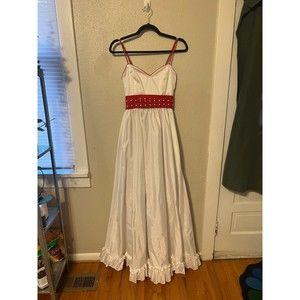 ILGWU Vintage White and red Dress Size 5 Modern XS